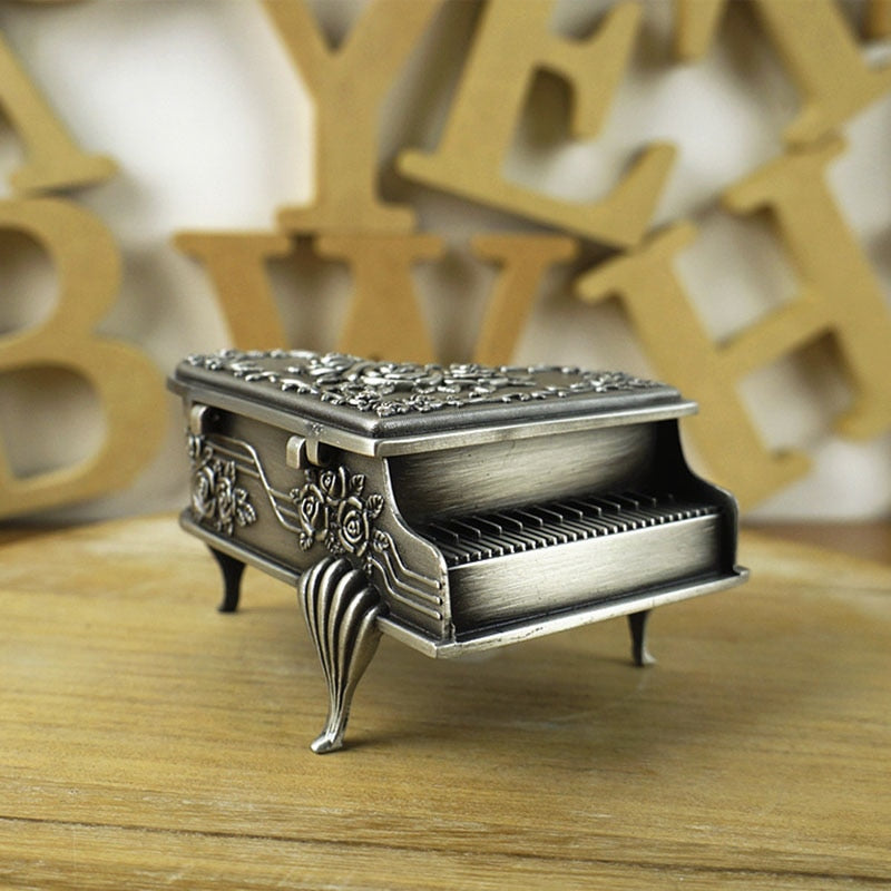 Vintage Piano Jewelry Storage Case