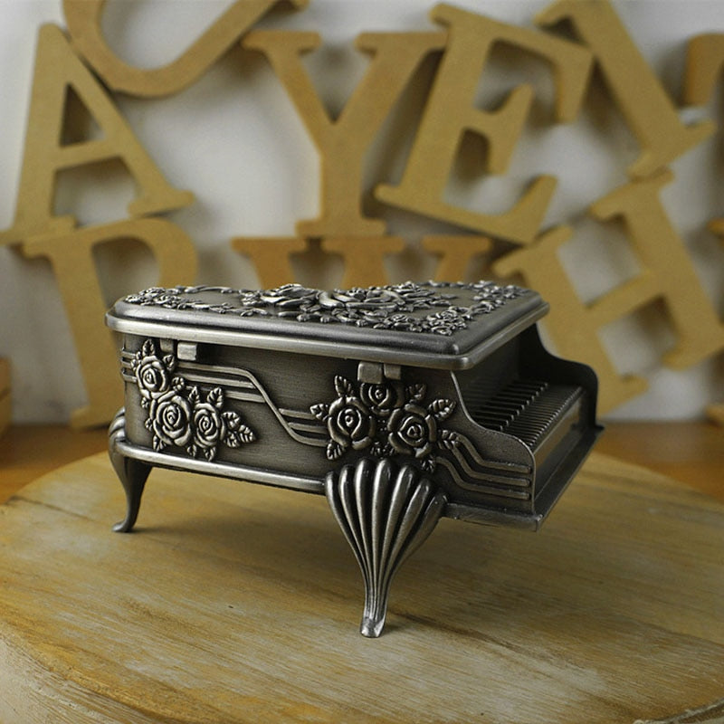 Vintage Piano Jewelry Storage Case
