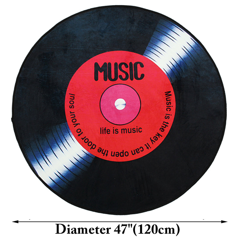 Red Retro Vinyl Record Carpet