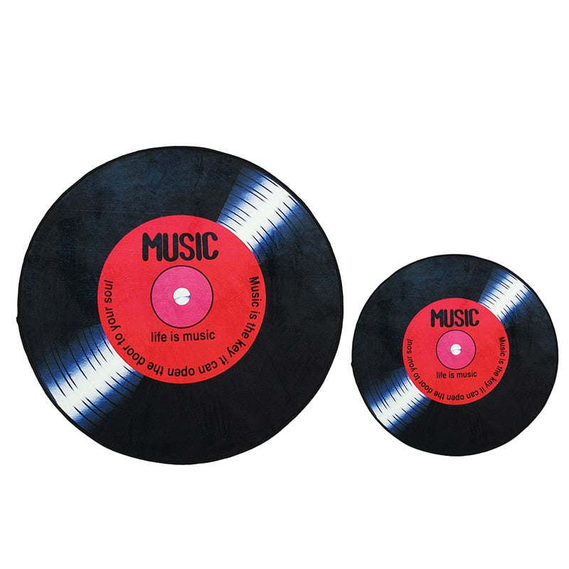 Red Retro Vinyl Record Carpet