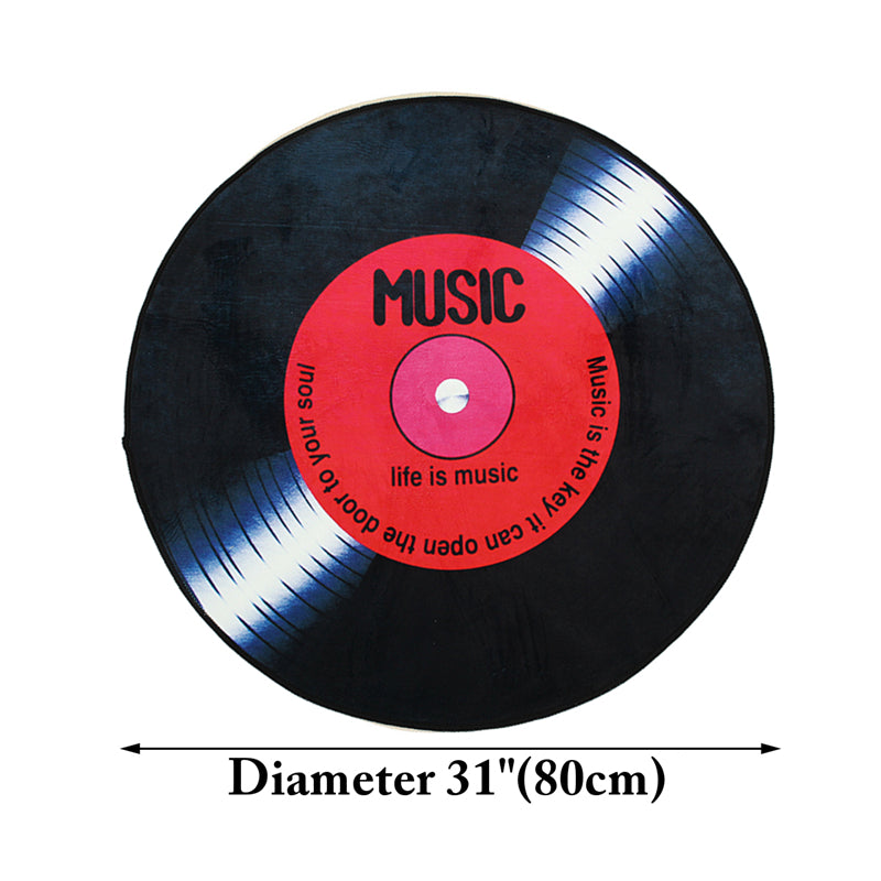 Red Retro Vinyl Record Carpet