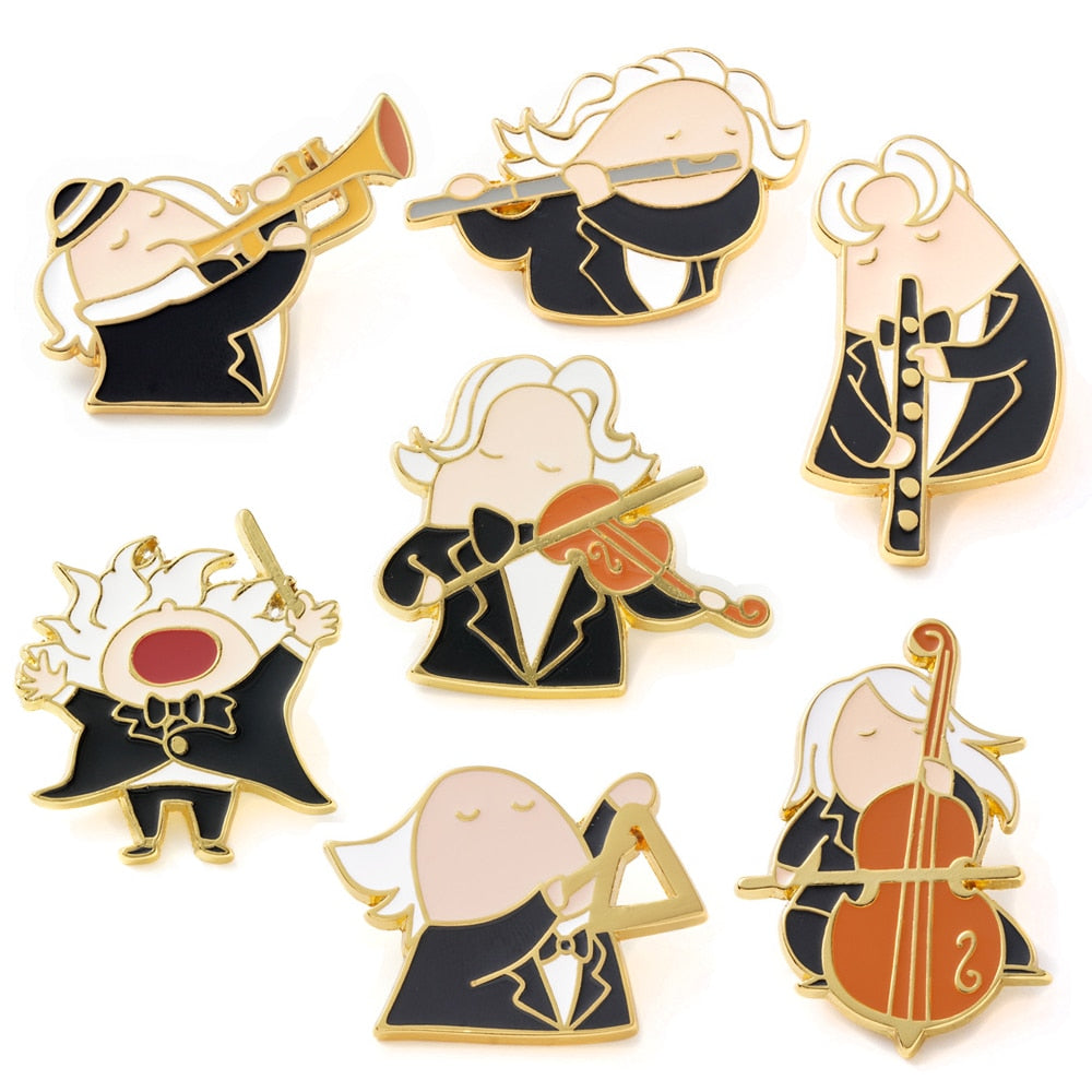 Cute Musician Enamel Pin Collection