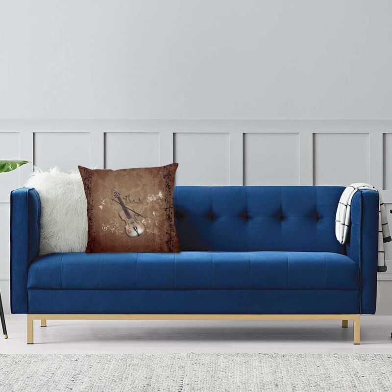 Violin Music Note Cushion Cover