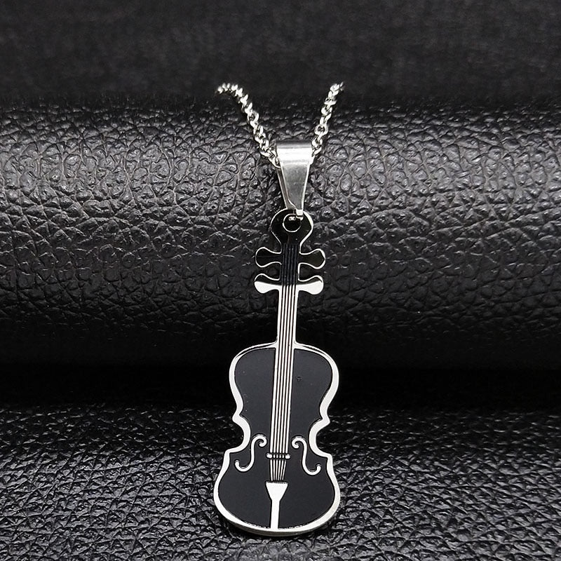 Black Violin Necklace