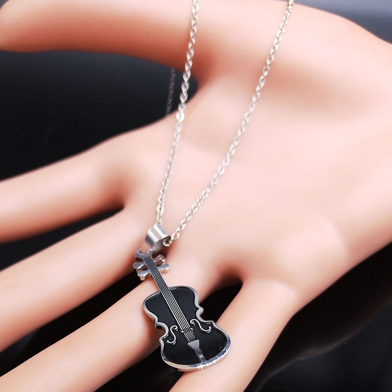 Black Violin Necklace
