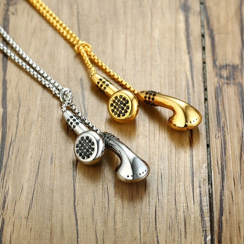 Music Earphones Necklace
