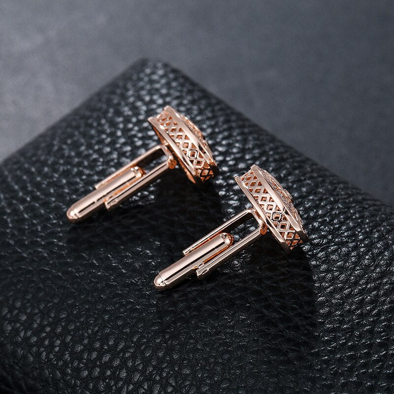 Cubic Zirconia Music Notes Cufflinks