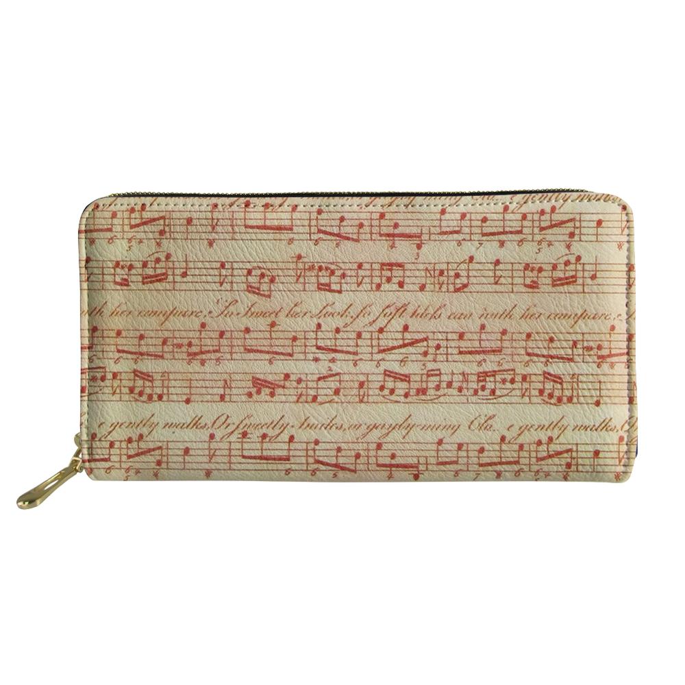 Music Notes Leather Wallet