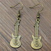 Free - Vintage Bronze Guitar Earrings