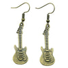 Vintage Bronze Guitar Earrings