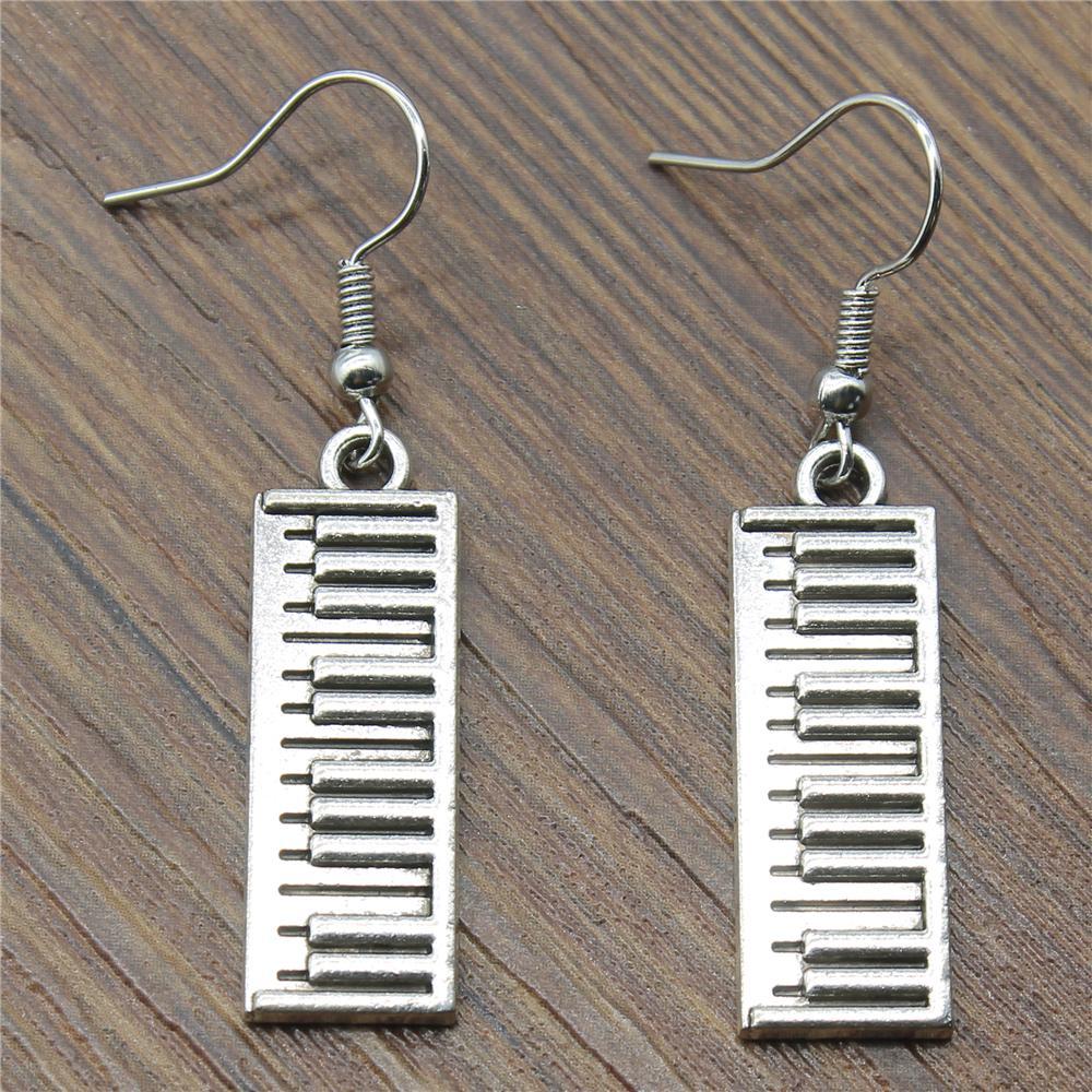 Free - Piano Keyboard Drop Earrings
