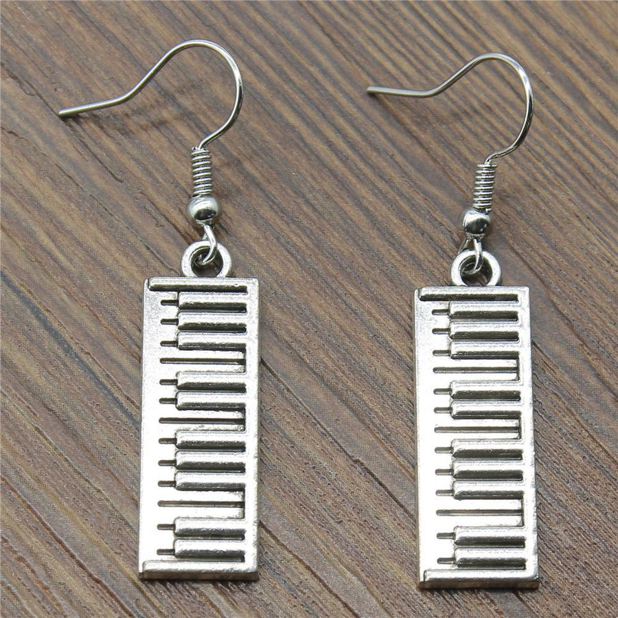Free - Piano Keyboard Drop Earrings