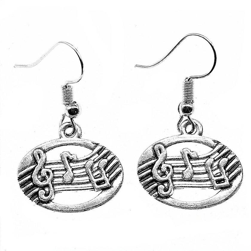 Free - Musical Note Charm Drop Earrings