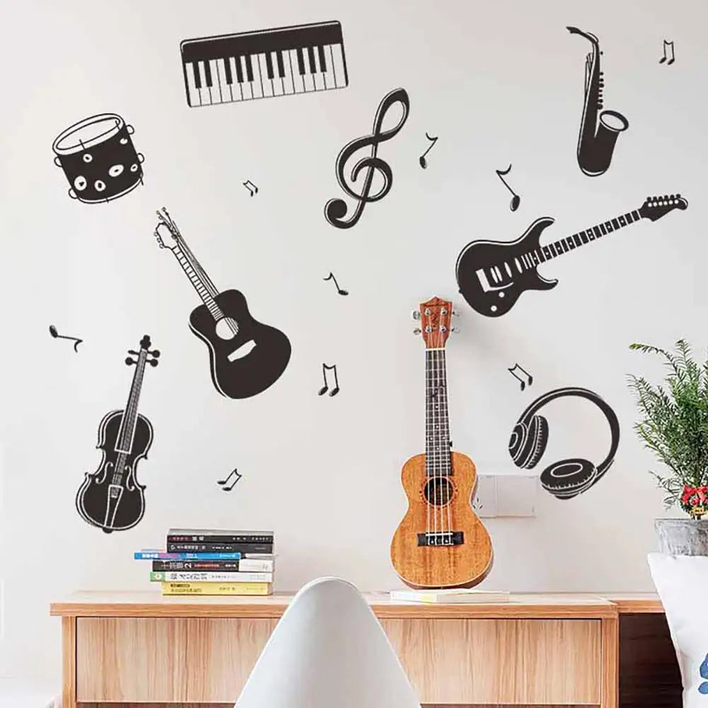 Musical Instruments Wall Sticker Set