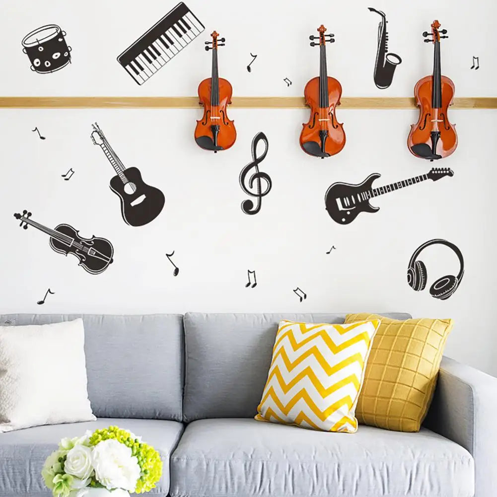 Musical Instruments Wall Sticker Set