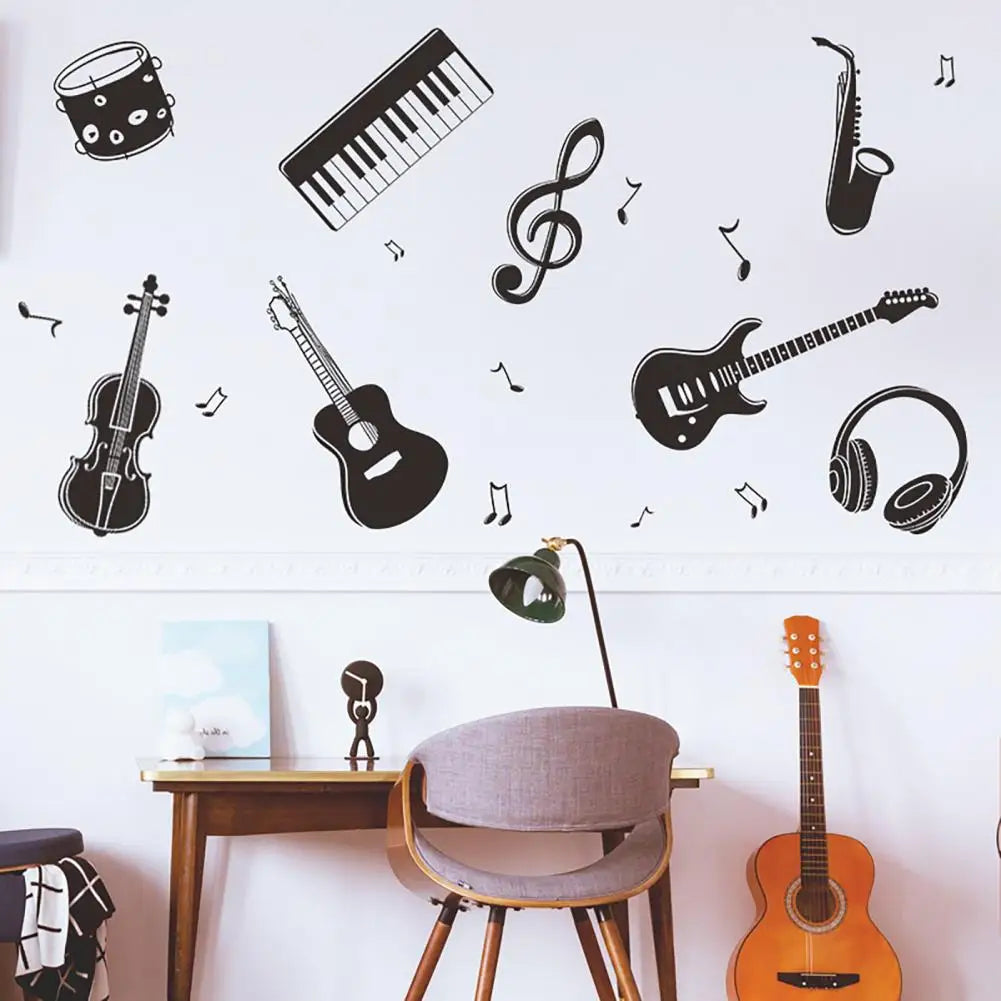 Musical Instruments Wall Sticker Set