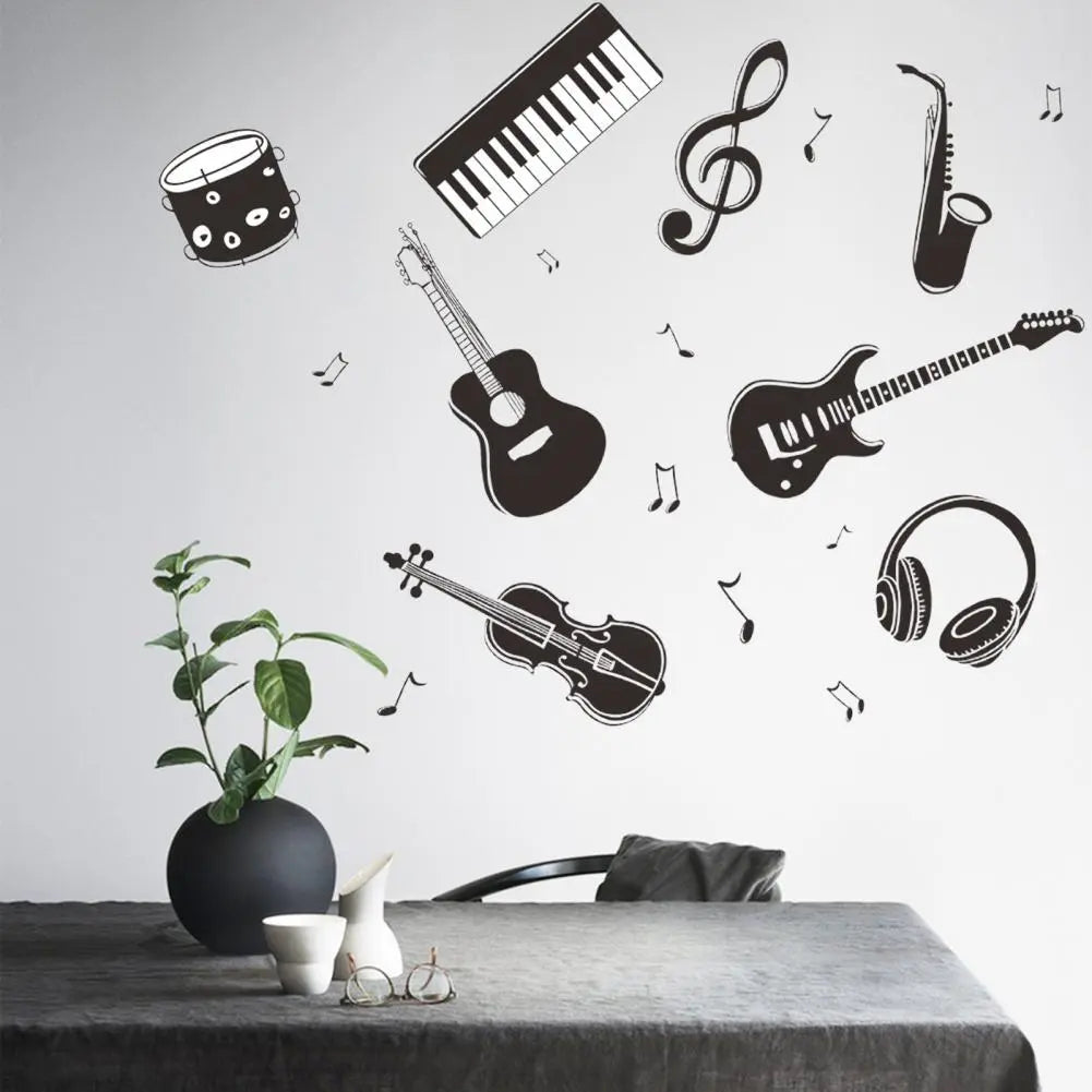 Musical Instruments Wall Sticker Set