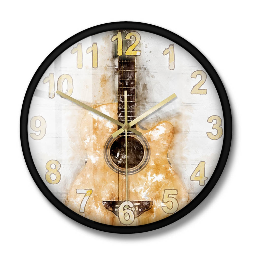 Acoustic Guitar Wall Clock