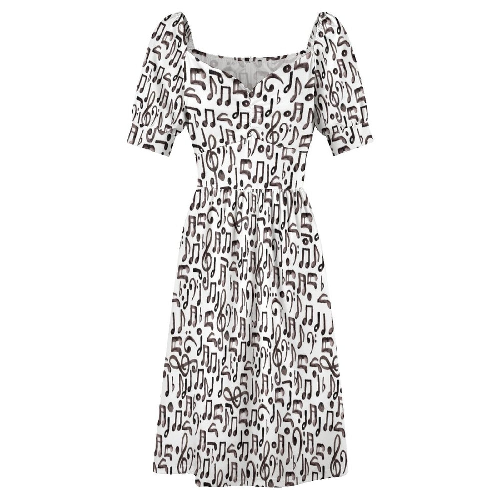 Watercolor Music Note Dress