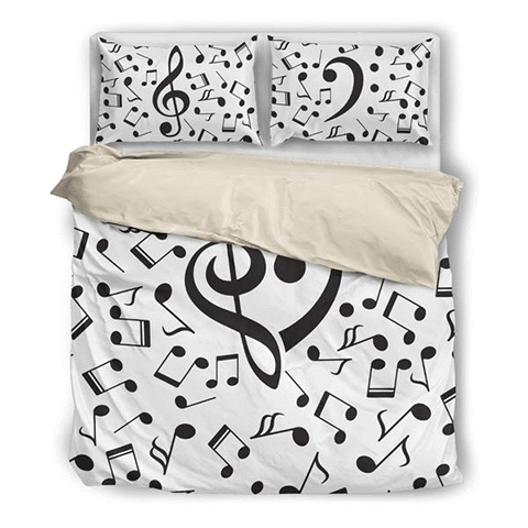 Love Musical Notes Bed Set