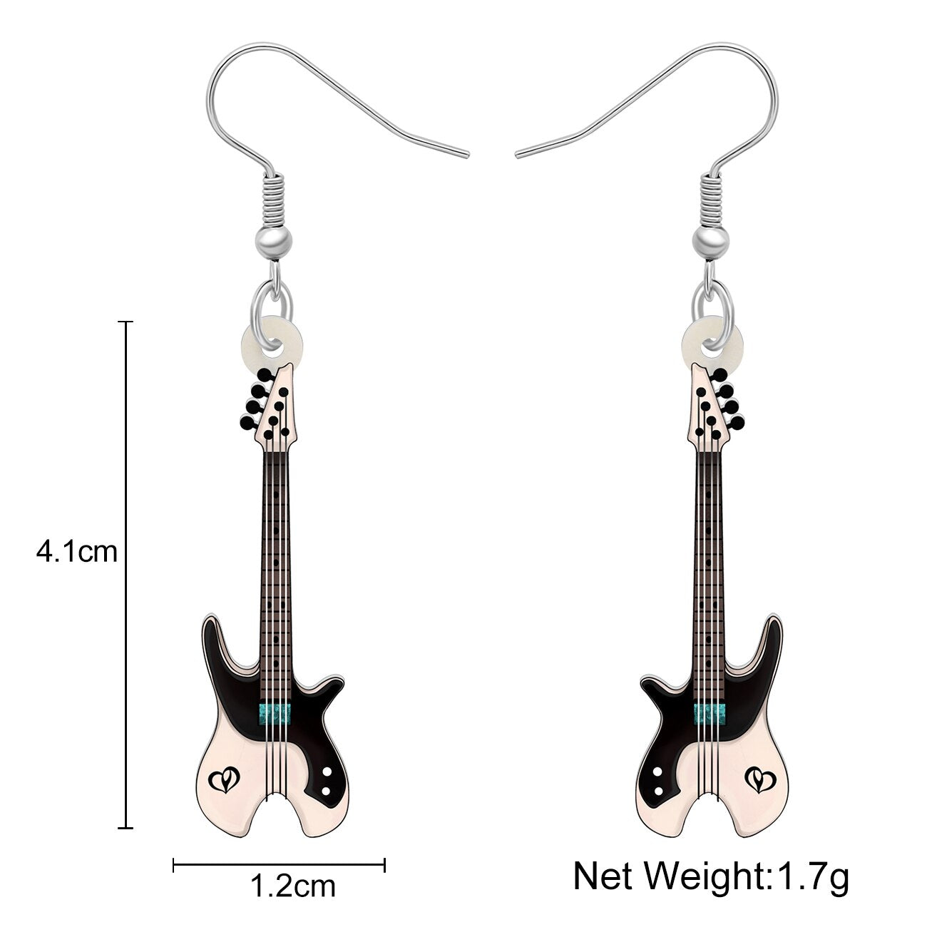 Guitar Dangle Drop Earrings