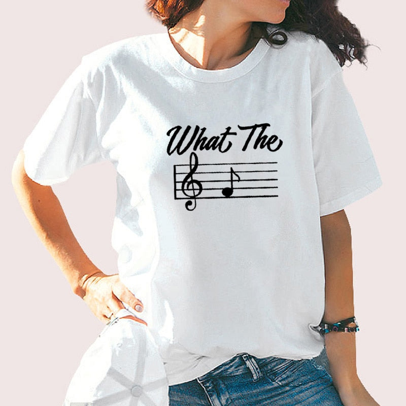 What The F Music Notes T-Shirt