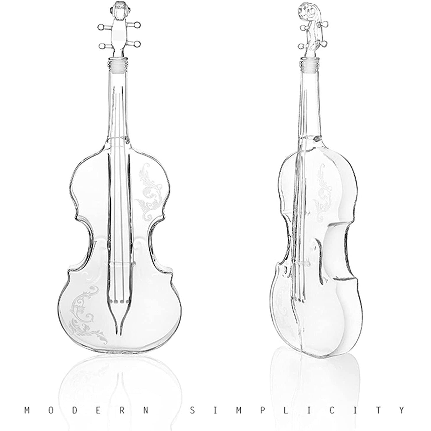 Glass Violin Wine Dispenser