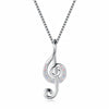 Fire-Opal Music Notes Necklace