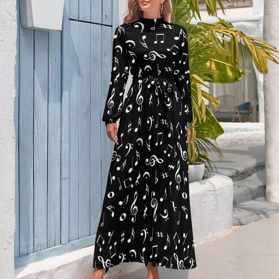 Music Notes Aesthetic Long Dress