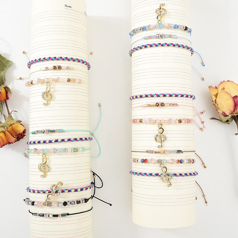 Music Note Glass Beaded Bracelets