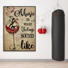 Wine Music Lover Poster