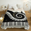 Winter Cashmere Piano Keys Blanket