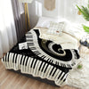 Winter Cashmere Piano Keys Blanket