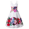 Plus Size Floral White Dress