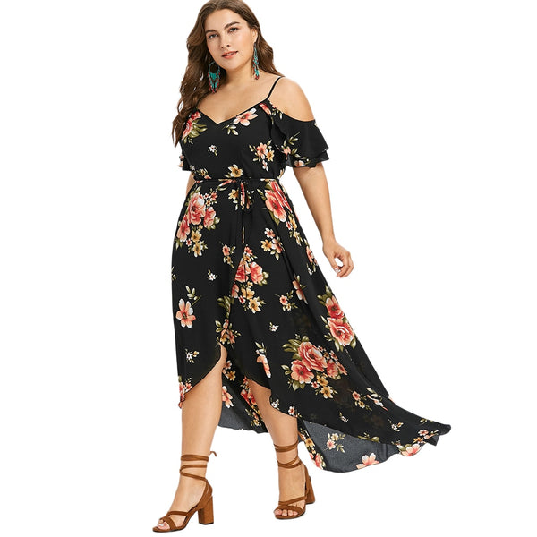 Summer Floral Plus Size Dress - Artistic Pod