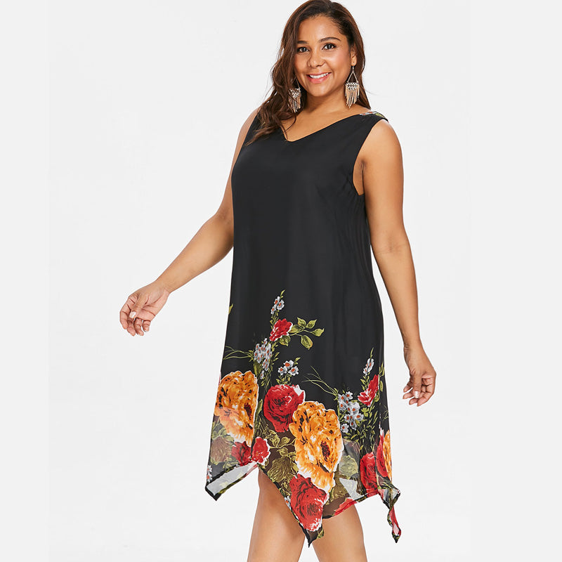 Floral Loose Tank Dress