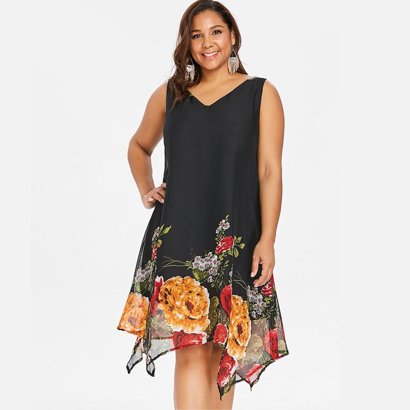 Floral Loose Tank Dress