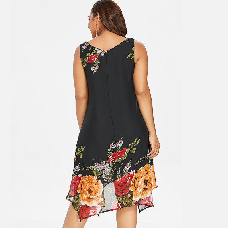 Floral Loose Tank Dress