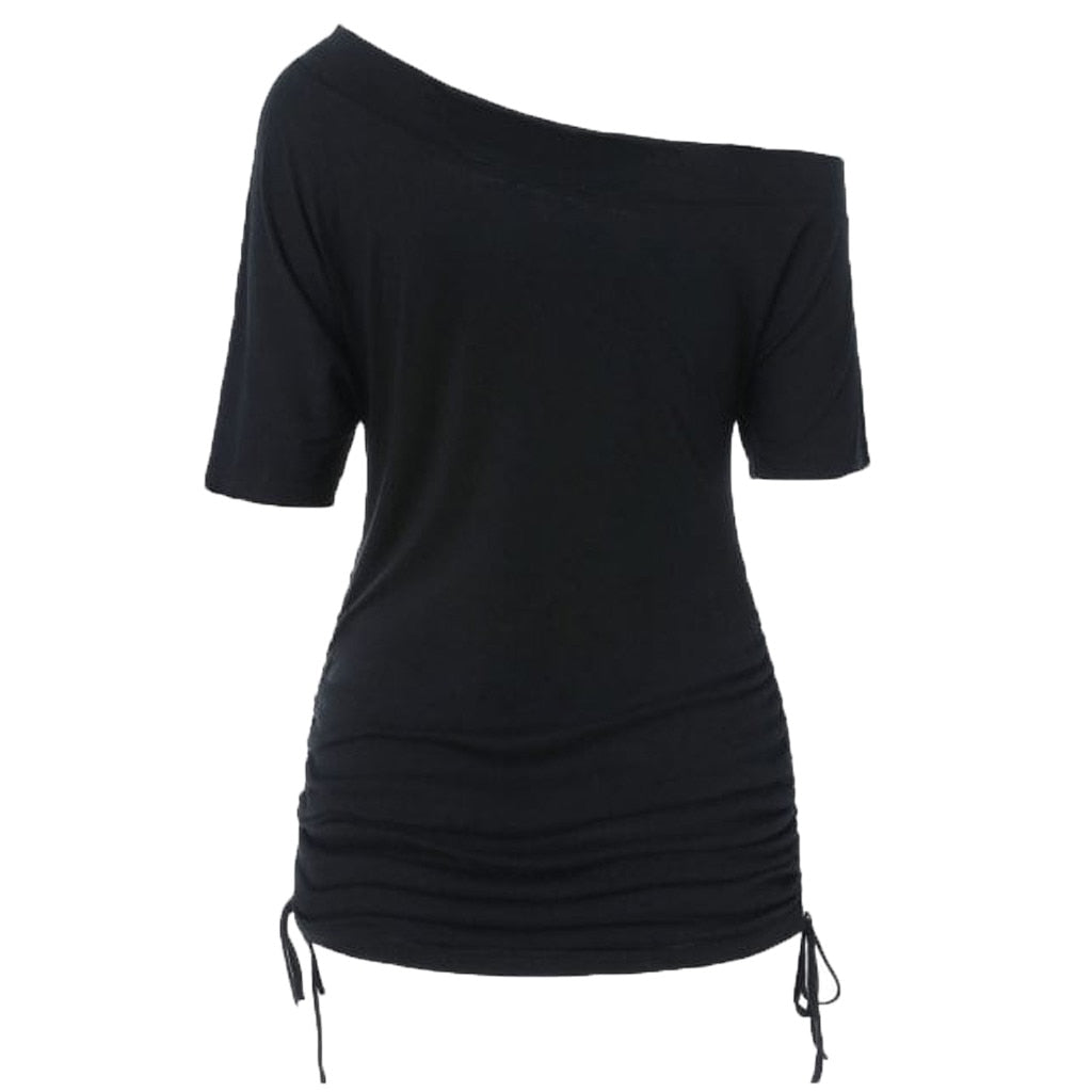 Musical Notes Side Skew Collar Top