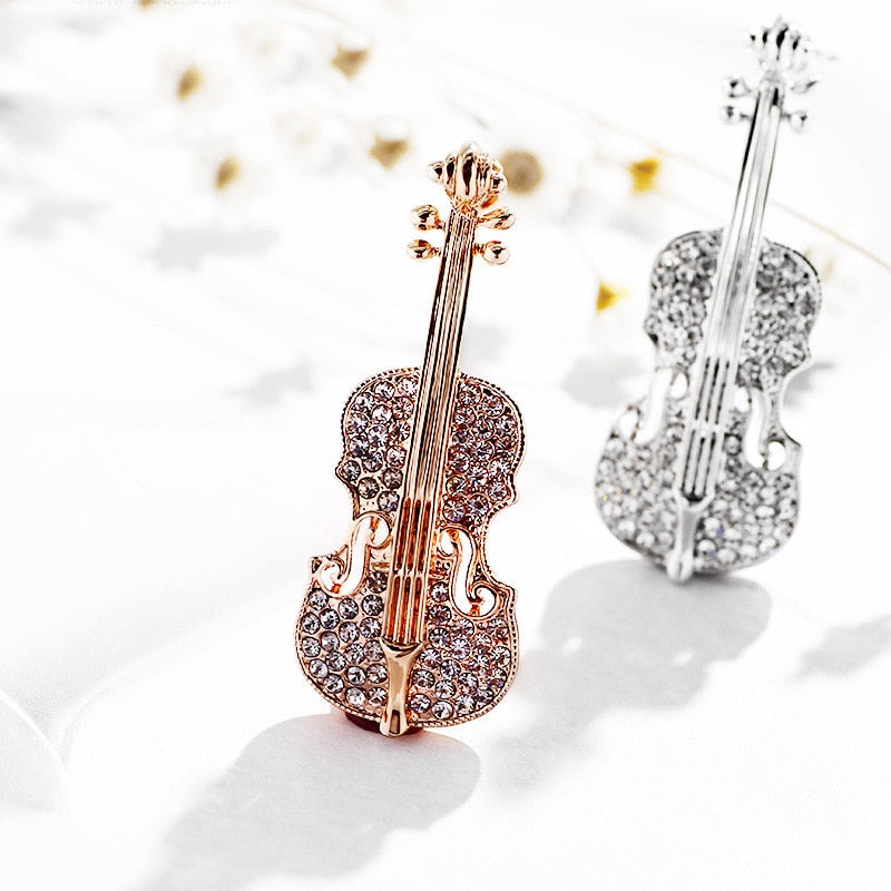 Fashion Violin Brooch
