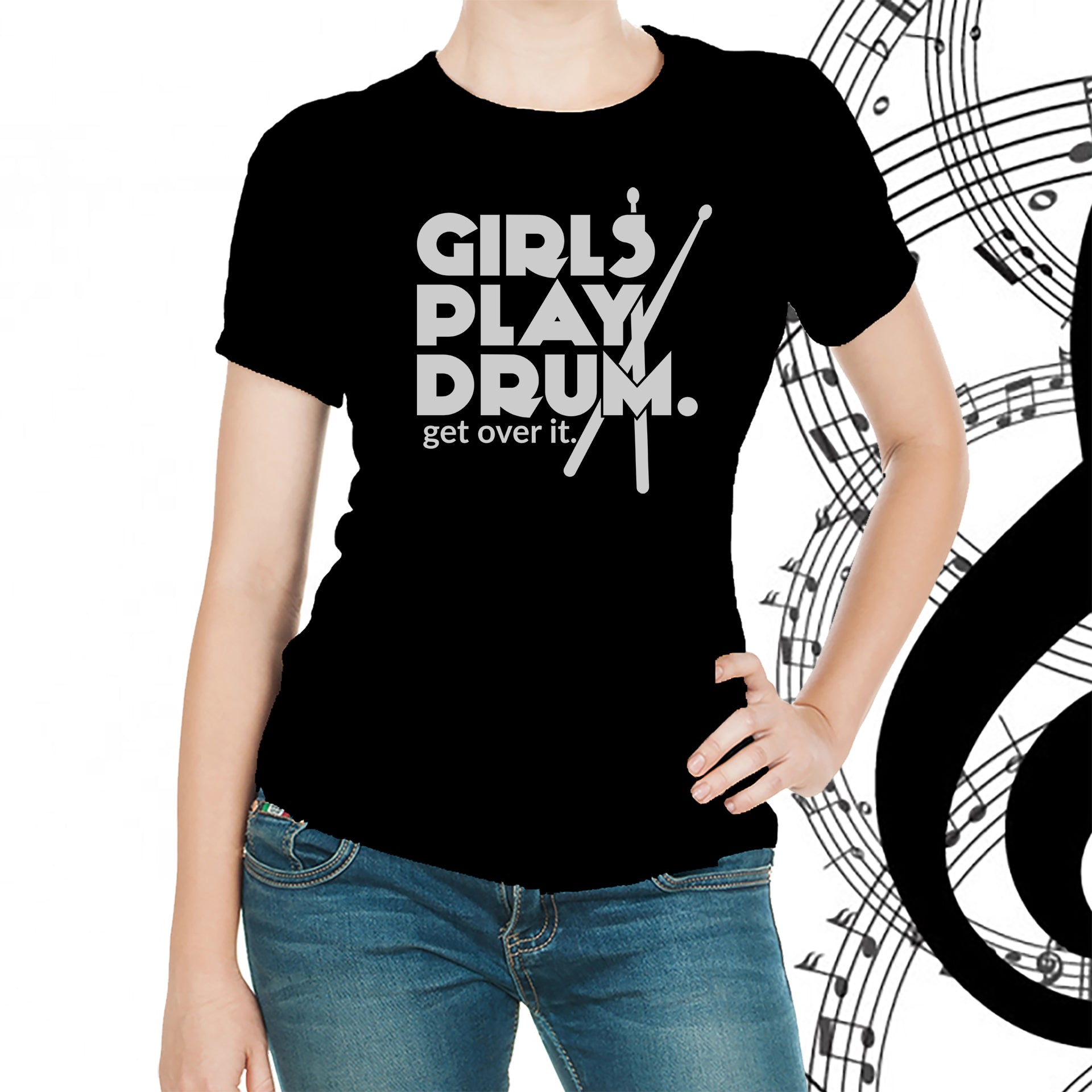Girls Play Drum T-shirt
