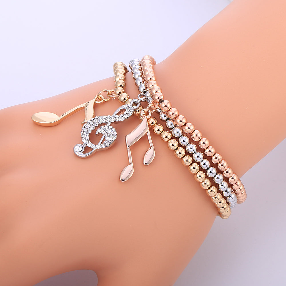 Musical Note Elastic Rope Bracelet