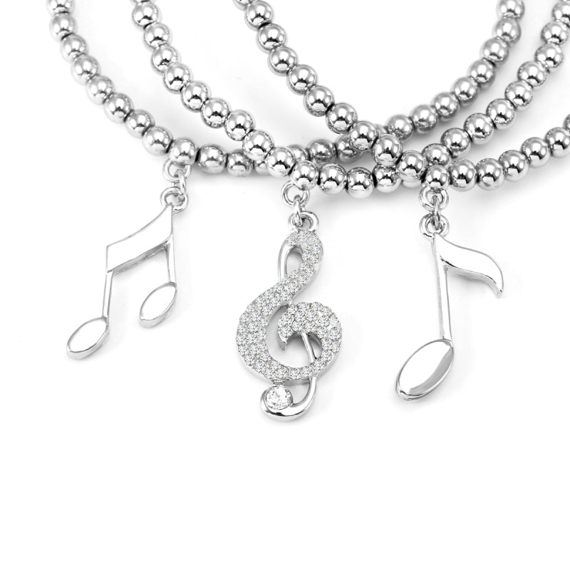 Musical Note Elastic Rope Bracelet