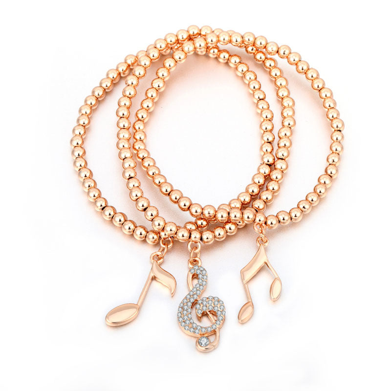 Musical Note Elastic Rope Bracelet