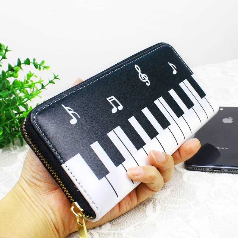 Piano Music Notes Wallet