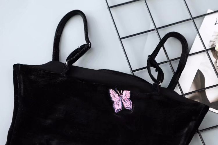 Black Butterfly Mini Dress