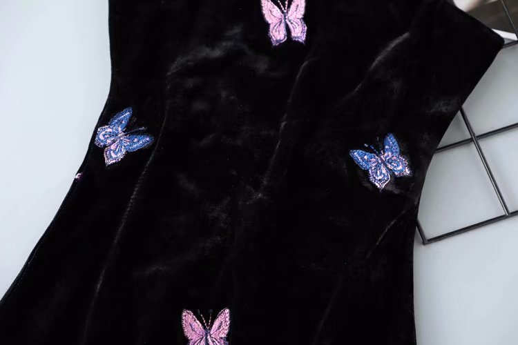 Black Butterfly Mini Dress