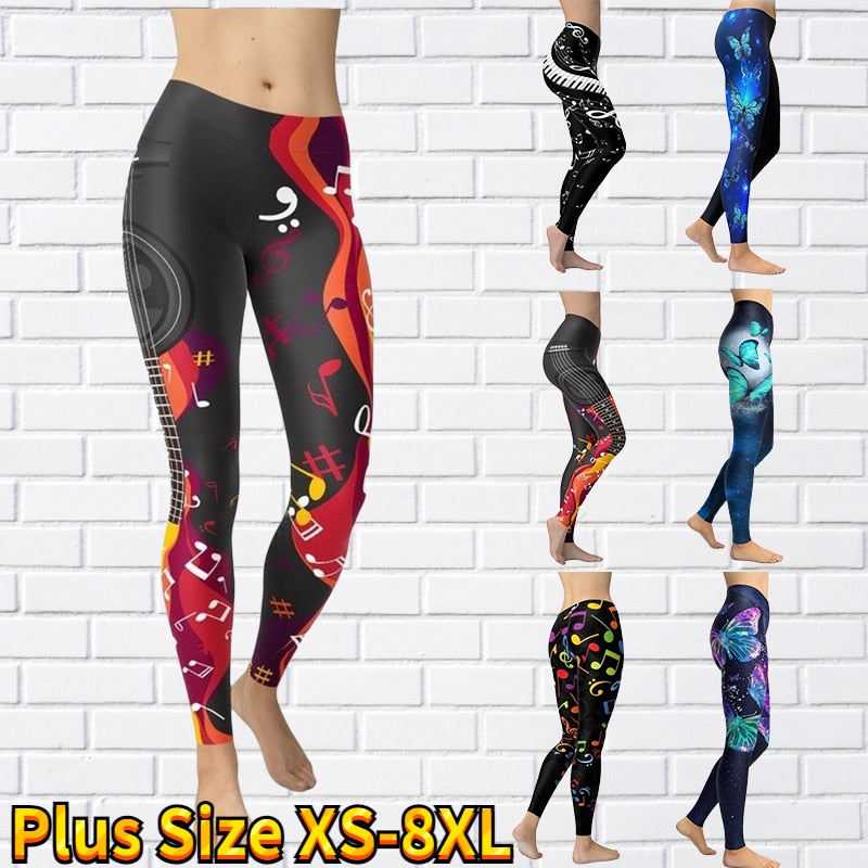 3D Musical Note Leggings