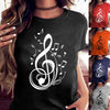 Love Music Print Casual T-shirt