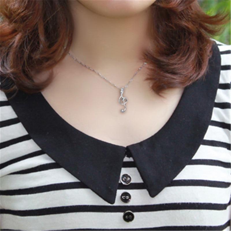 Treble Clef Pendant Necklace